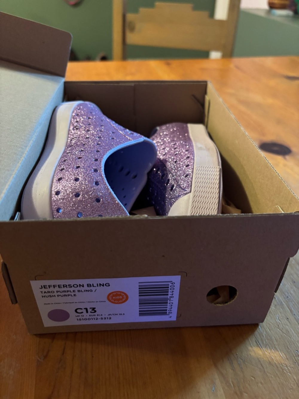 Kids' Glitter Slip-On Shoes - Purple